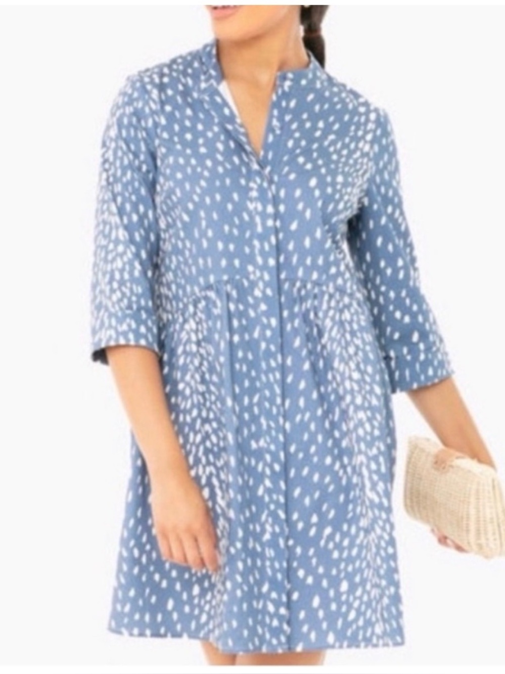 Tuckernuck Blue Antelope Royal Shirt Dress Size Small